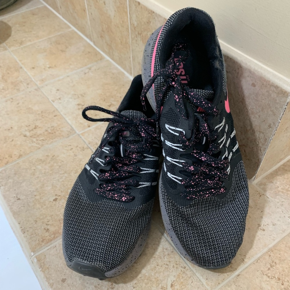 Nike Black and Pink Athletic Sneakers